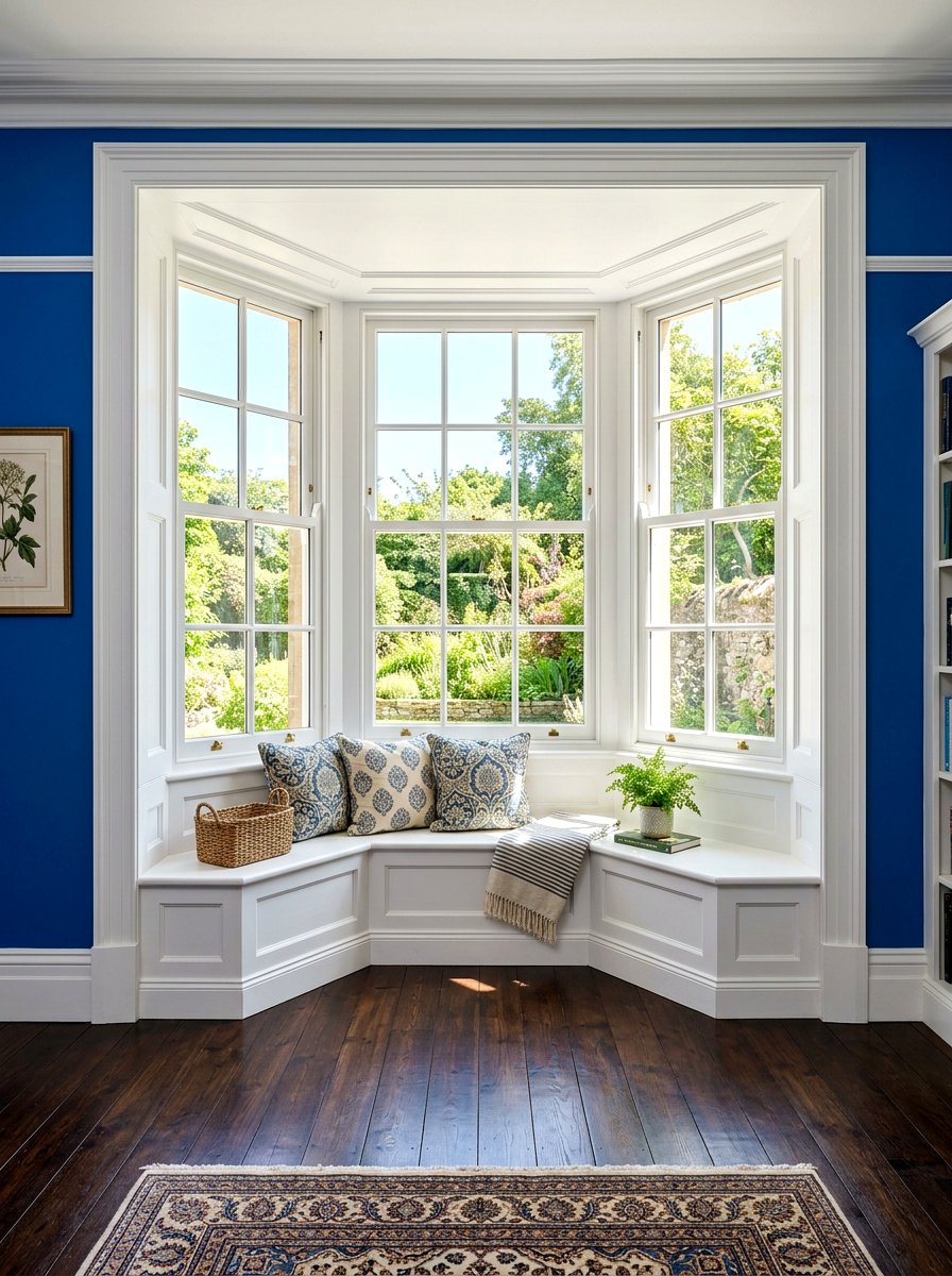 Traditional white bay window - 30 bay window ideas