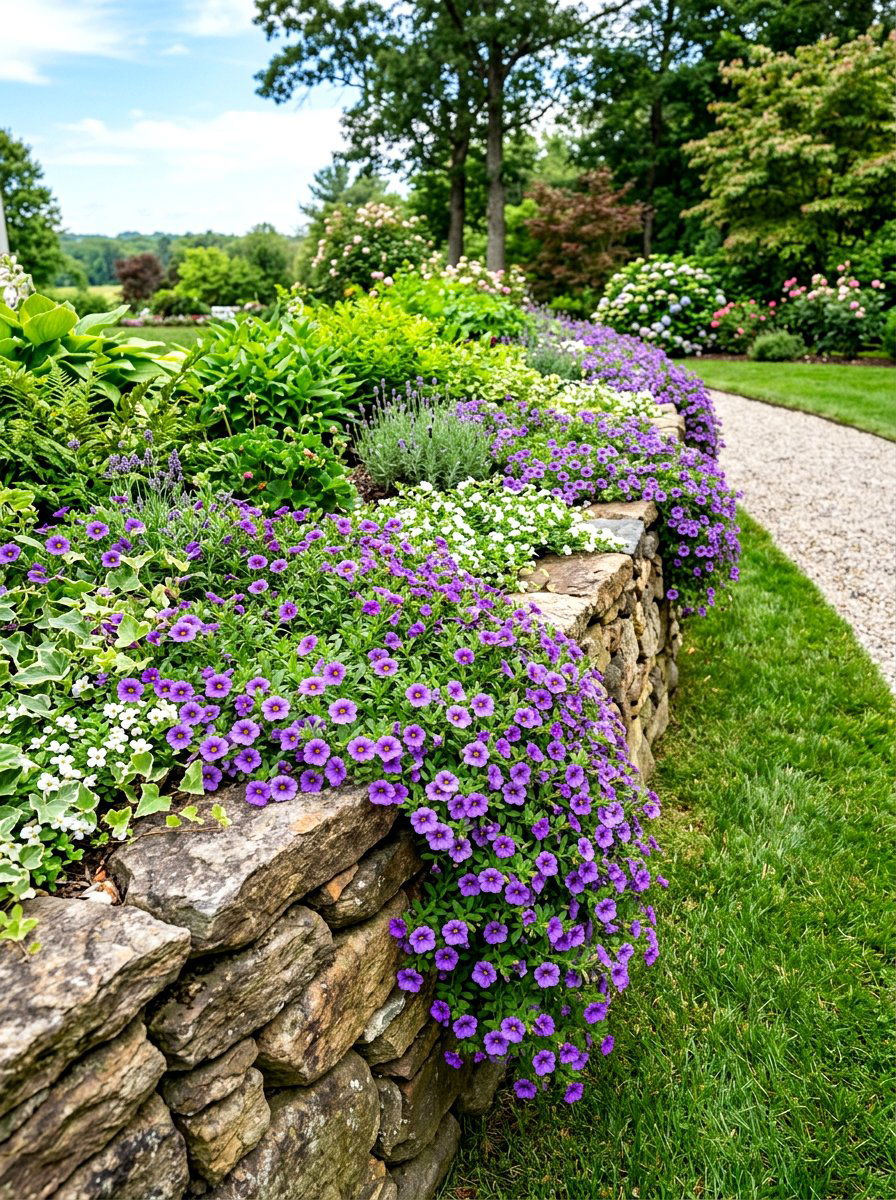 Trailing Flower Garden Edge - 30 summer annual border ideas