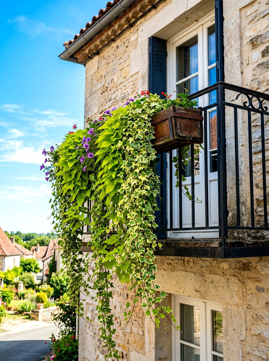Trailing vine window box - 30 window flower box ideas