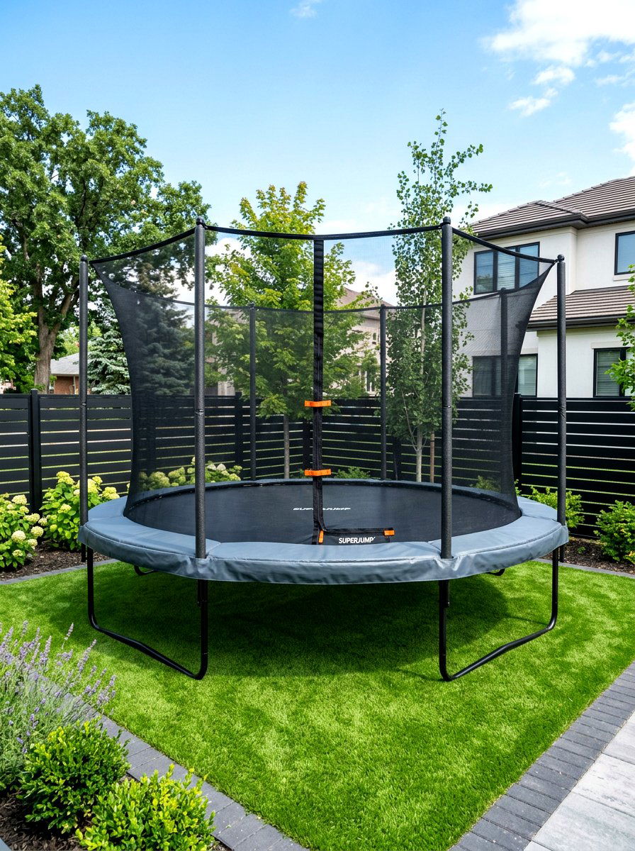 Trampoline safety padding - 30 trampoline landscaping ideas