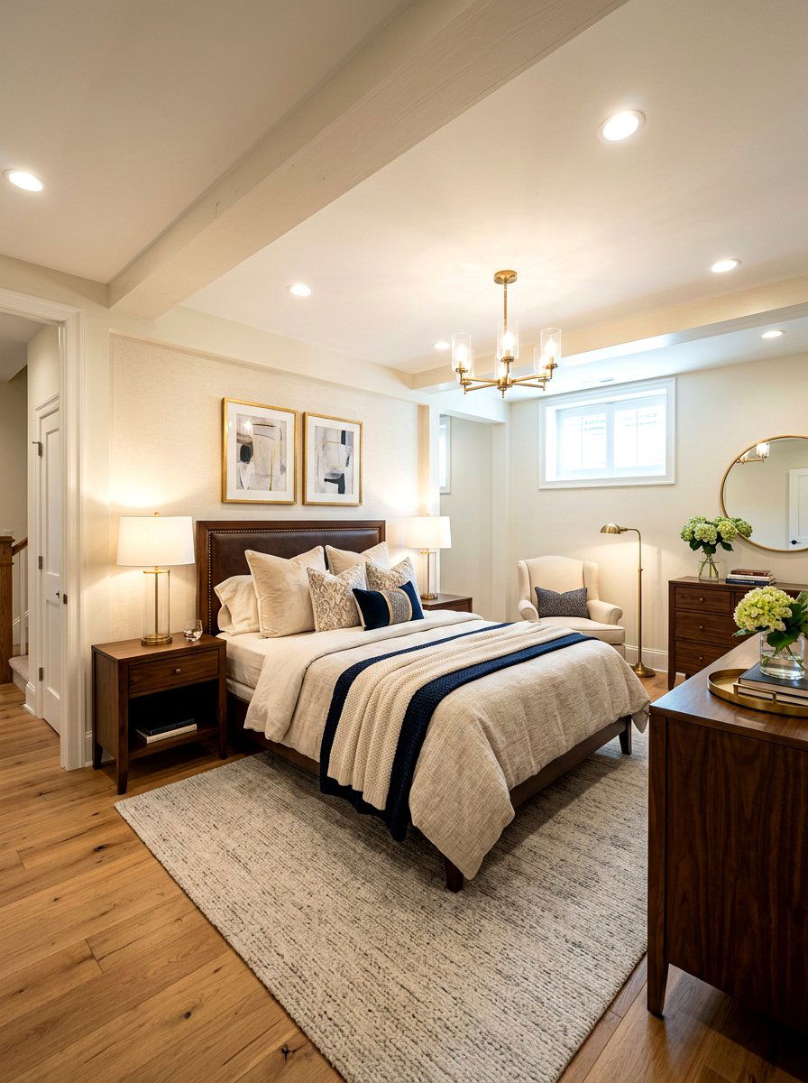 Transitional Basement Guest Bedroom - 30 basement bedroom ideas