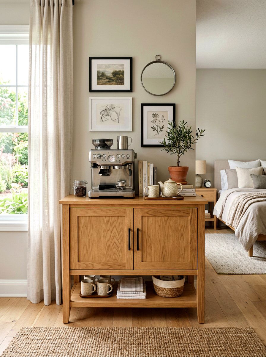 Transitional Bedroom Coffee Area - 30 bedroom coffee corner ideas