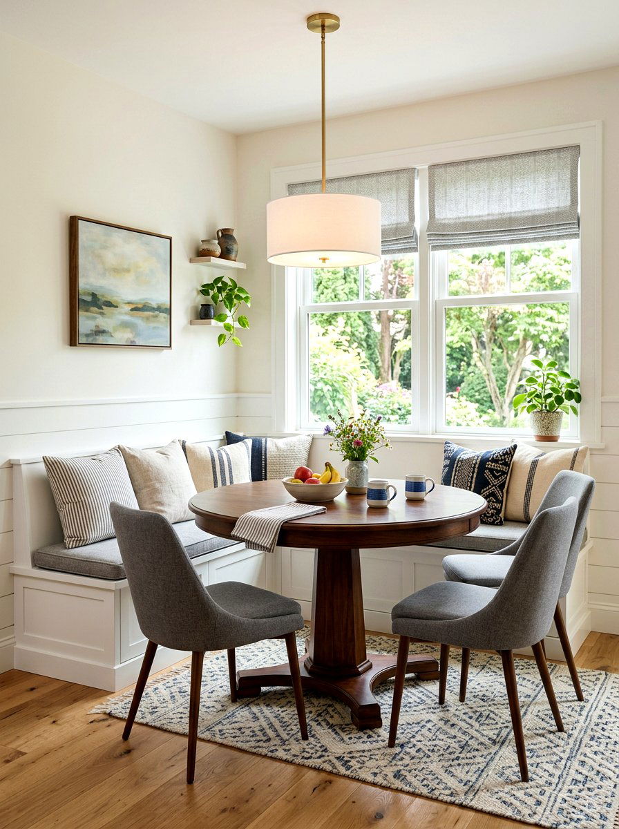 Transitional Breakfast Nook - 30 window breakfast nook ideas