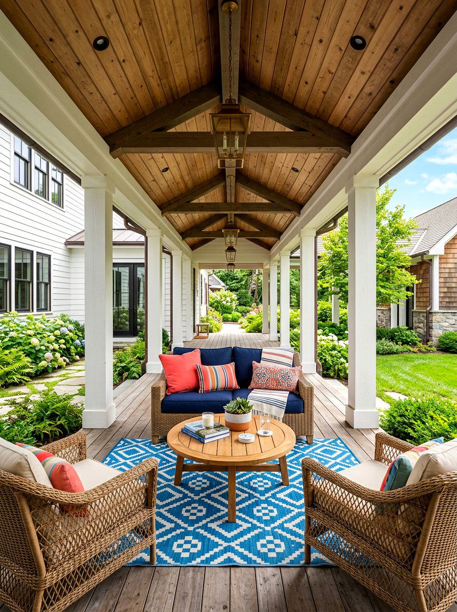 Transitional Breezeway With Seating - 30 breezeway ideas