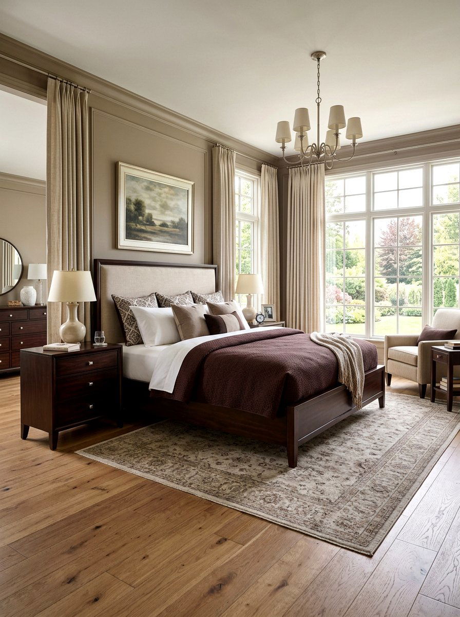 Transitional Chocolate Cherry Bedroom - 30 chocolate cherry bedroom ideas