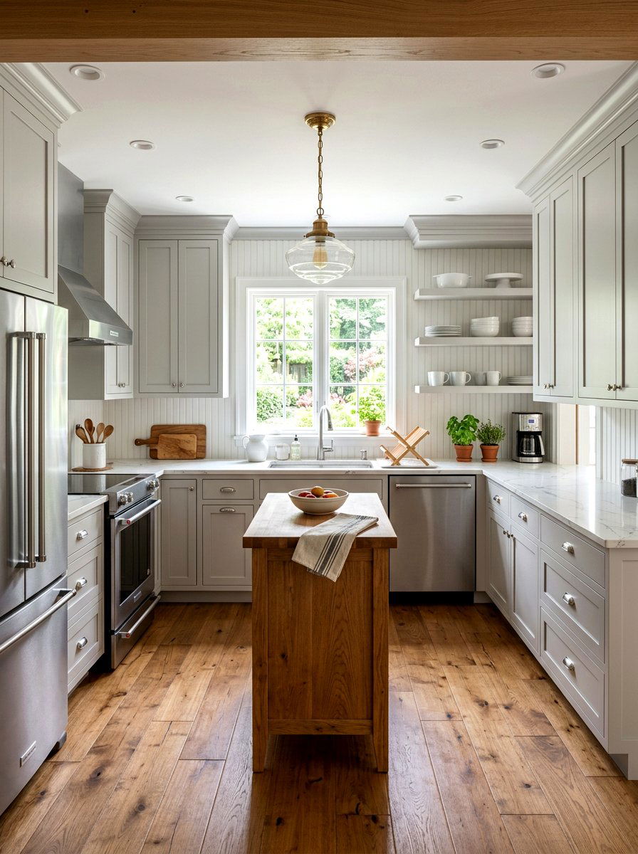 Transitional Cottage Kitchen - 30 small cottage kitchen ideas
