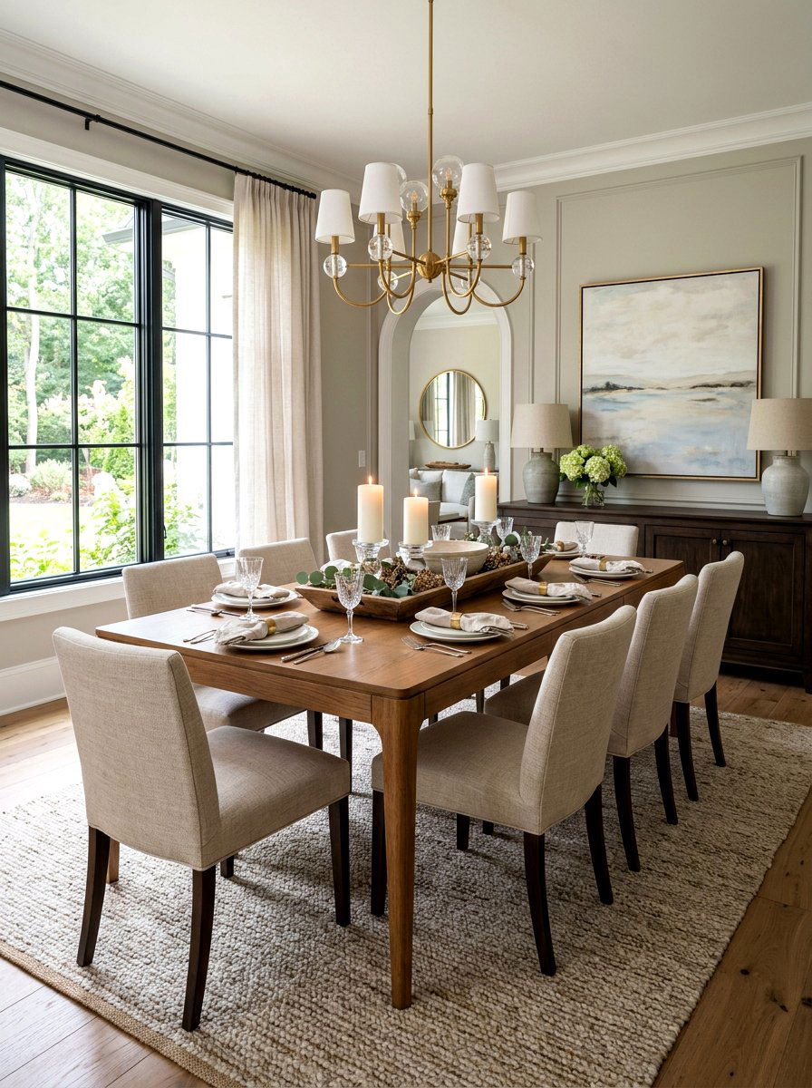 Transitional Dining Room Candlelight - 30 candlelit dining room ideas