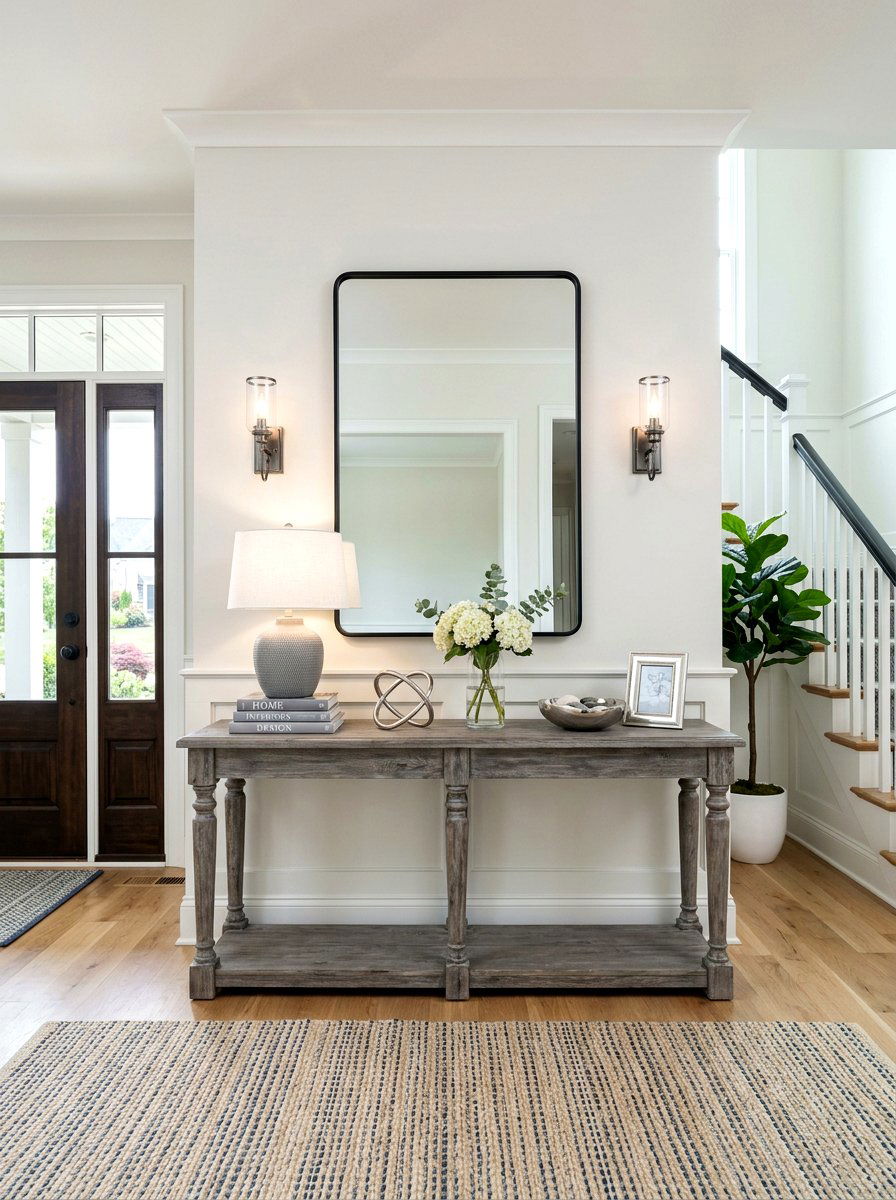 Transitional Entryway Table - 30 viral entryway ideas