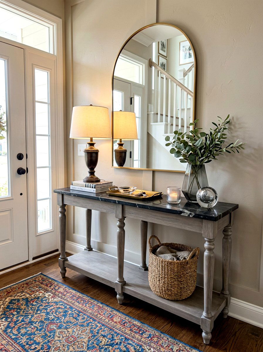 Transitional Entryway Table - 30 welcoming entryway ideas