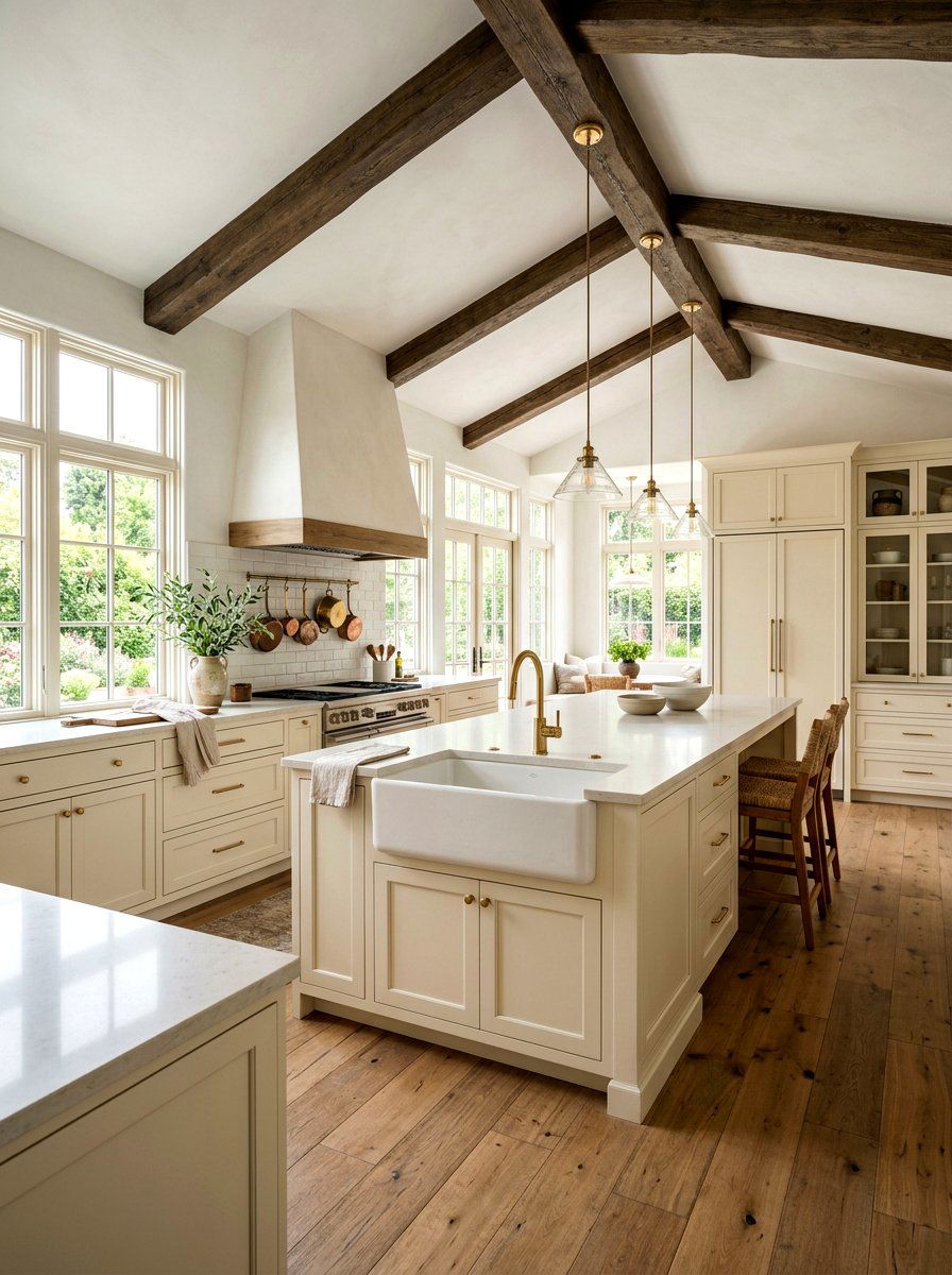 Transitional European Farmhouse Kitchen - 30 European farmhouse kitchen ideas