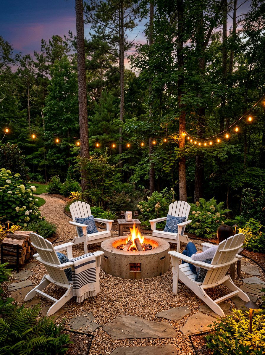 Transitional Fire Pit - 30 transitional patio ideas