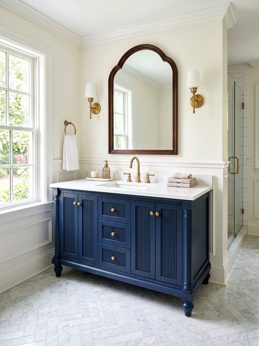 Transitional Fluted Vanity - 30 fluted vanity ideas