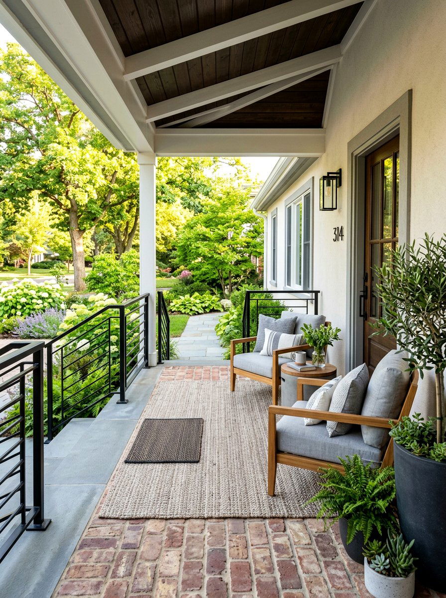 Transitional Front Porch - 30 front porch entry ideas