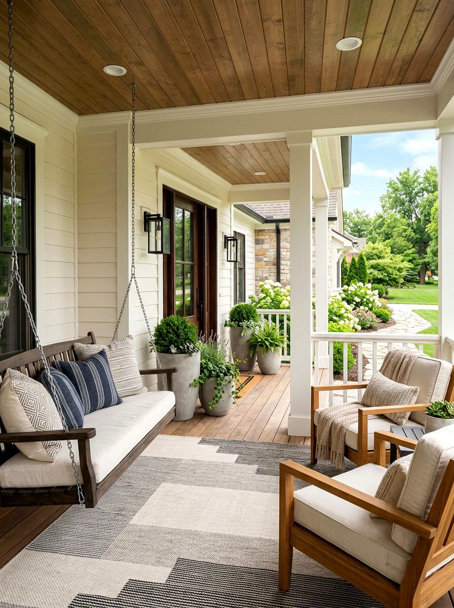 Transitional Front Porch - 30 front porch decor ideas