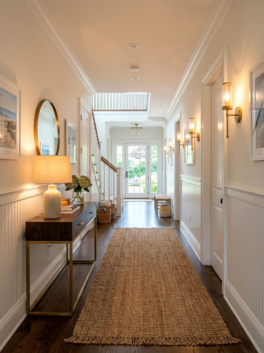 Transitional Hamptons Hallway - 30 Hamptons entryway ideas