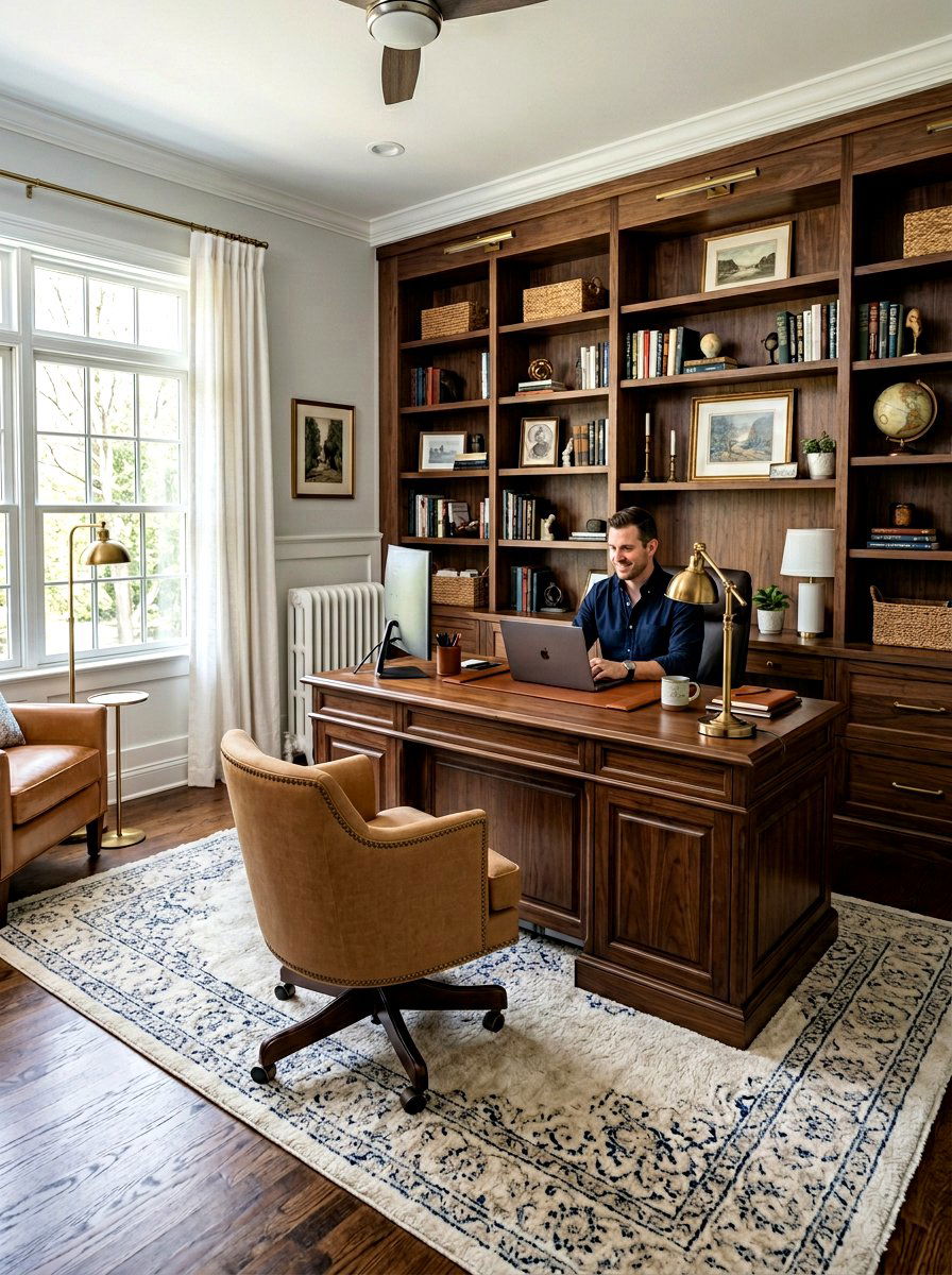 Transitional Home Office - 30 transitional decor ideas