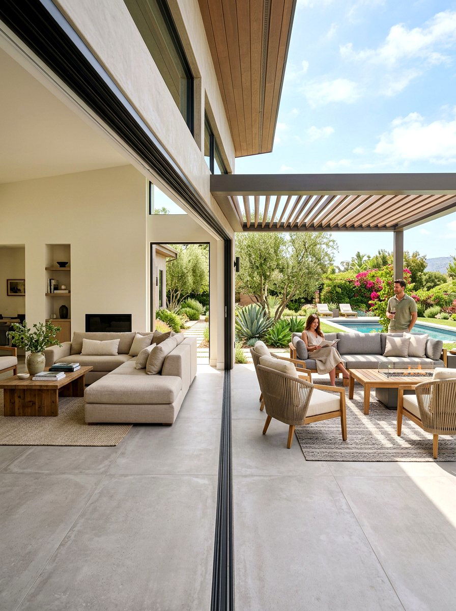 Transitional Indoor Outdoor Room - 30 all weather patio ideas