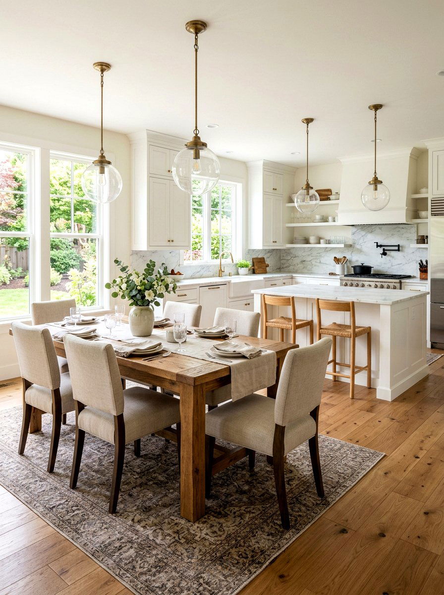 Transitional Kitchen Dining Area - 30 kitchen dining area ideas