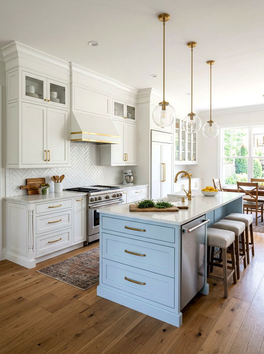 Transitional Kitchen Satin Brass - 30 brass kitchen hardware ideas