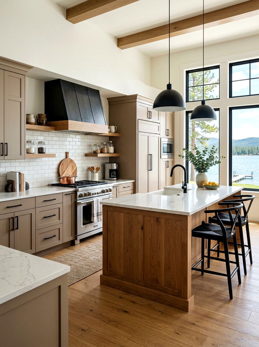 Transitional Lake Kitchen - 30 lake house kitchen ideas
