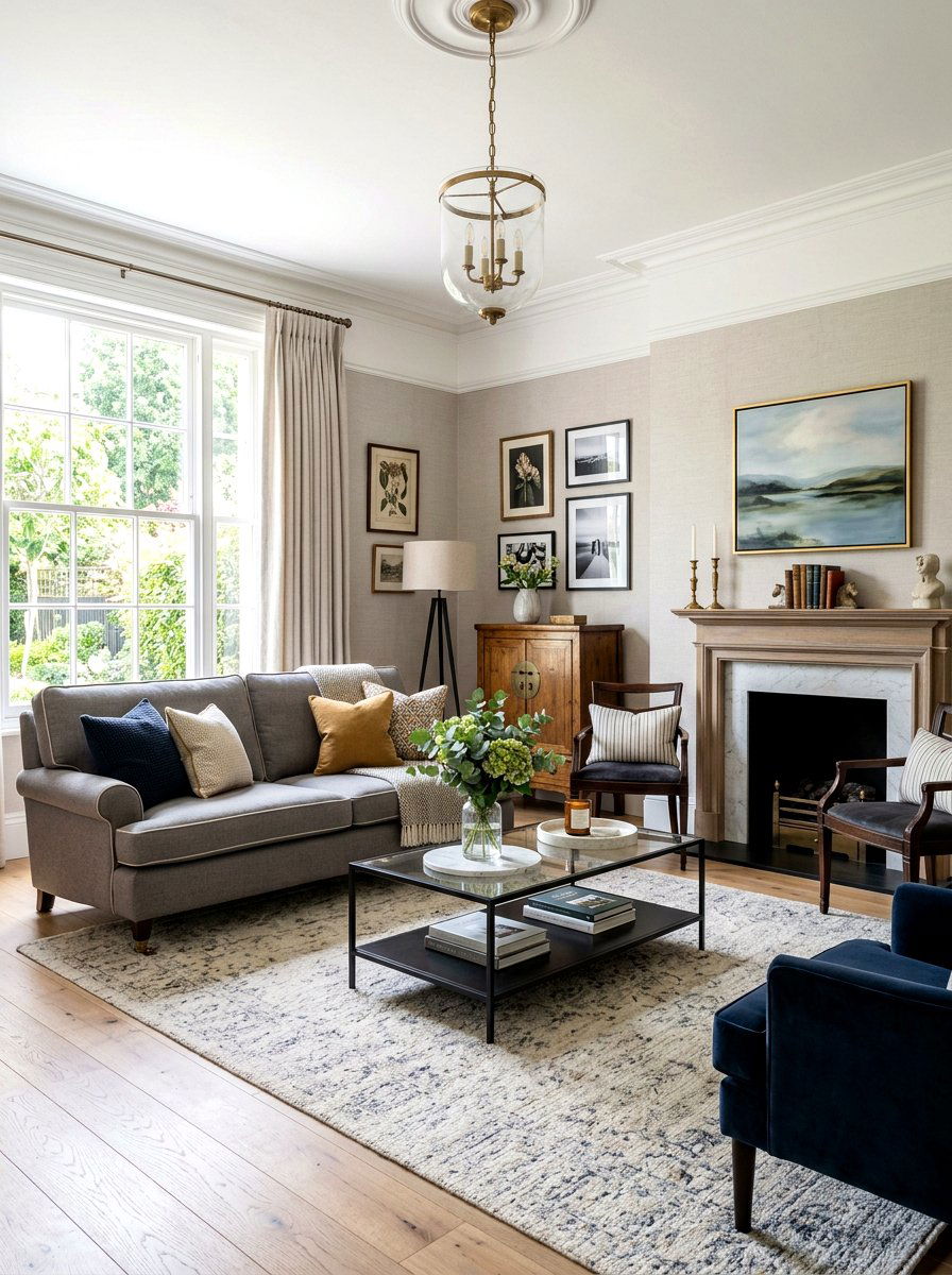 Transitional Living Room - 30 cozy living room ideas