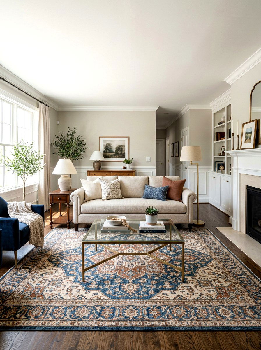 Transitional Living Room - 30 rectangle living room layout ideas