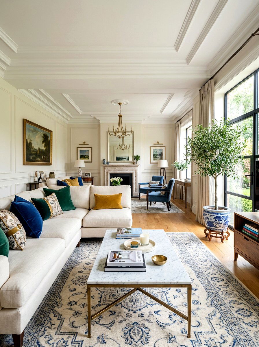 Transitional Living Room Olive Tree Placement - 30 olive tree decor ideas
