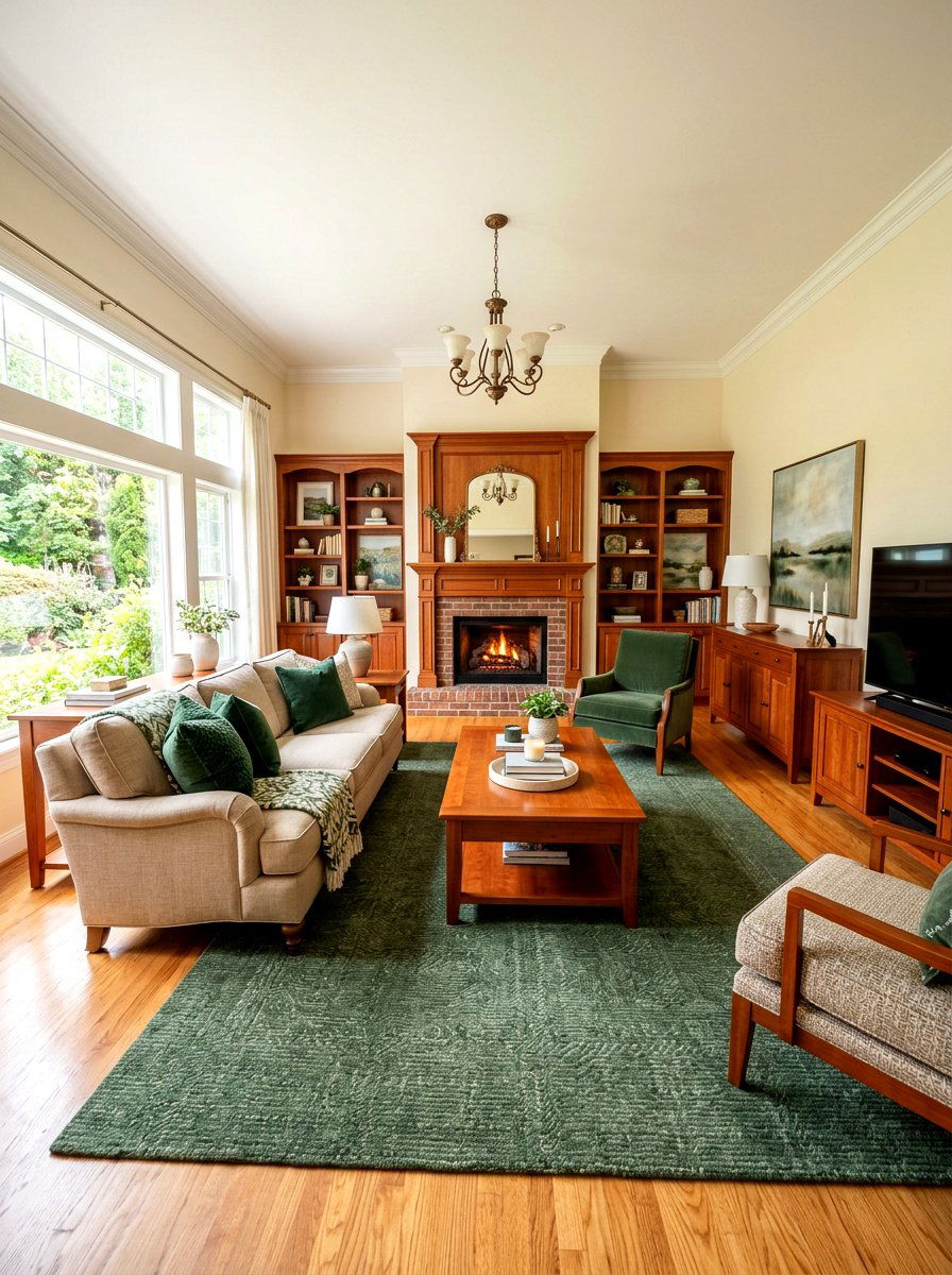30 Forest Green and Brown Living Room Ideas for Cozy Style