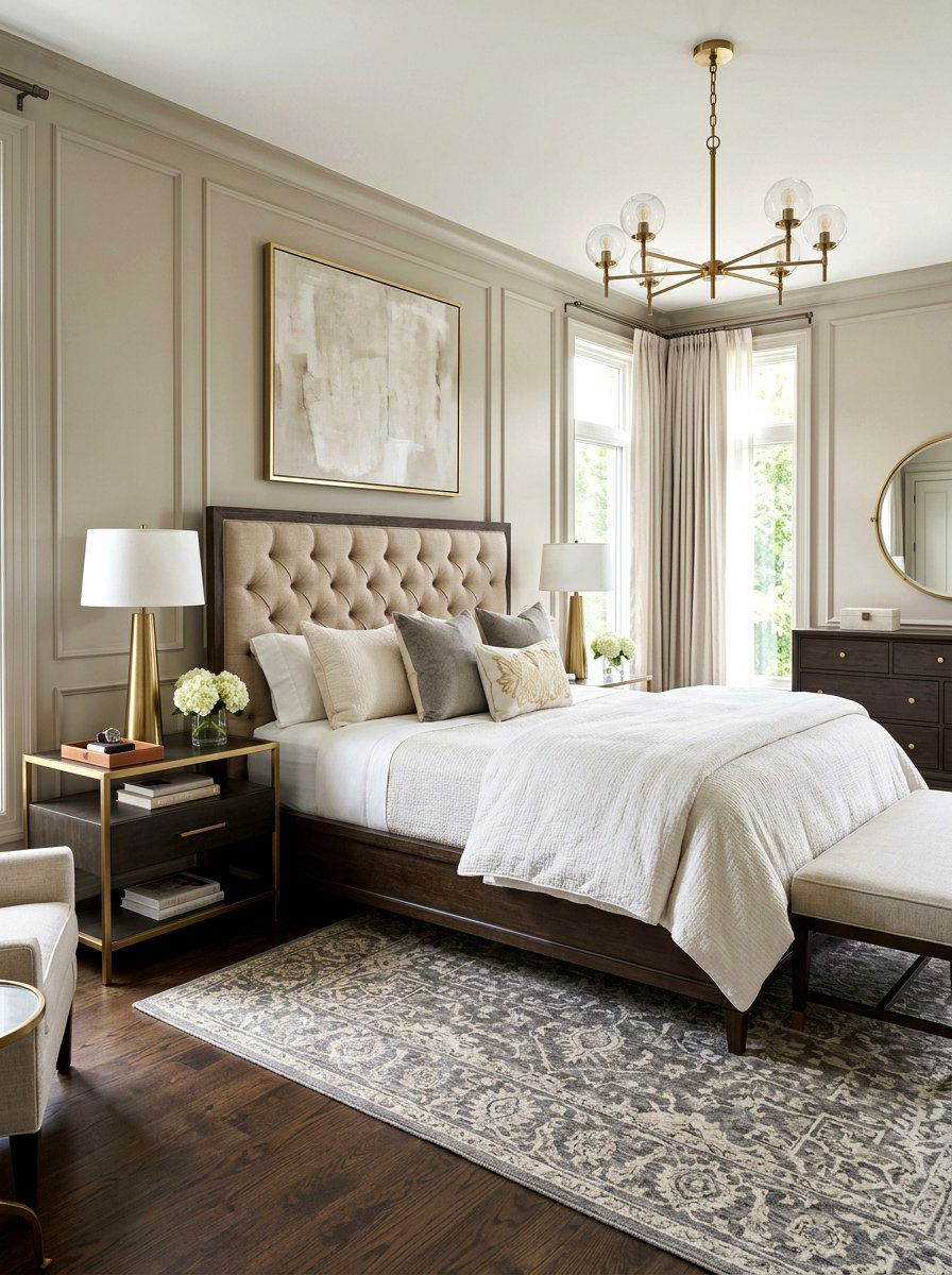 Transitional Luxury Bedroom - 30 luxury bedroom ideas