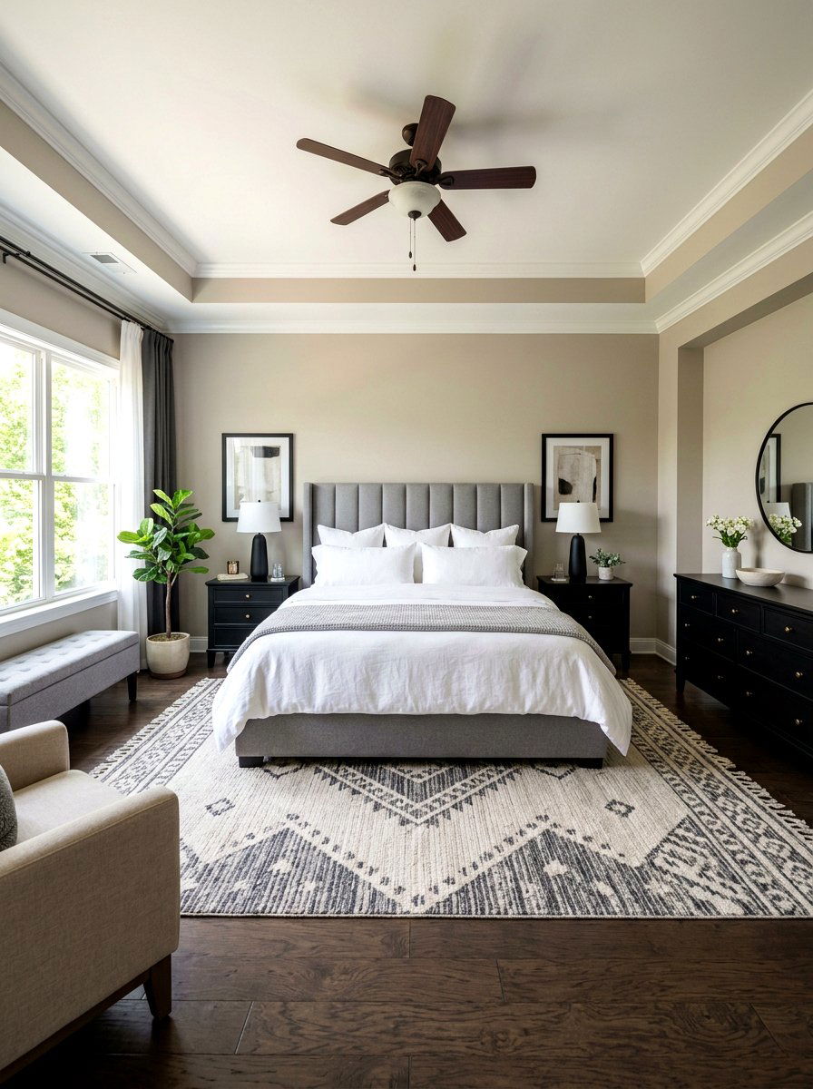 Transitional Master Bedroom - 30 European bed styling ideas