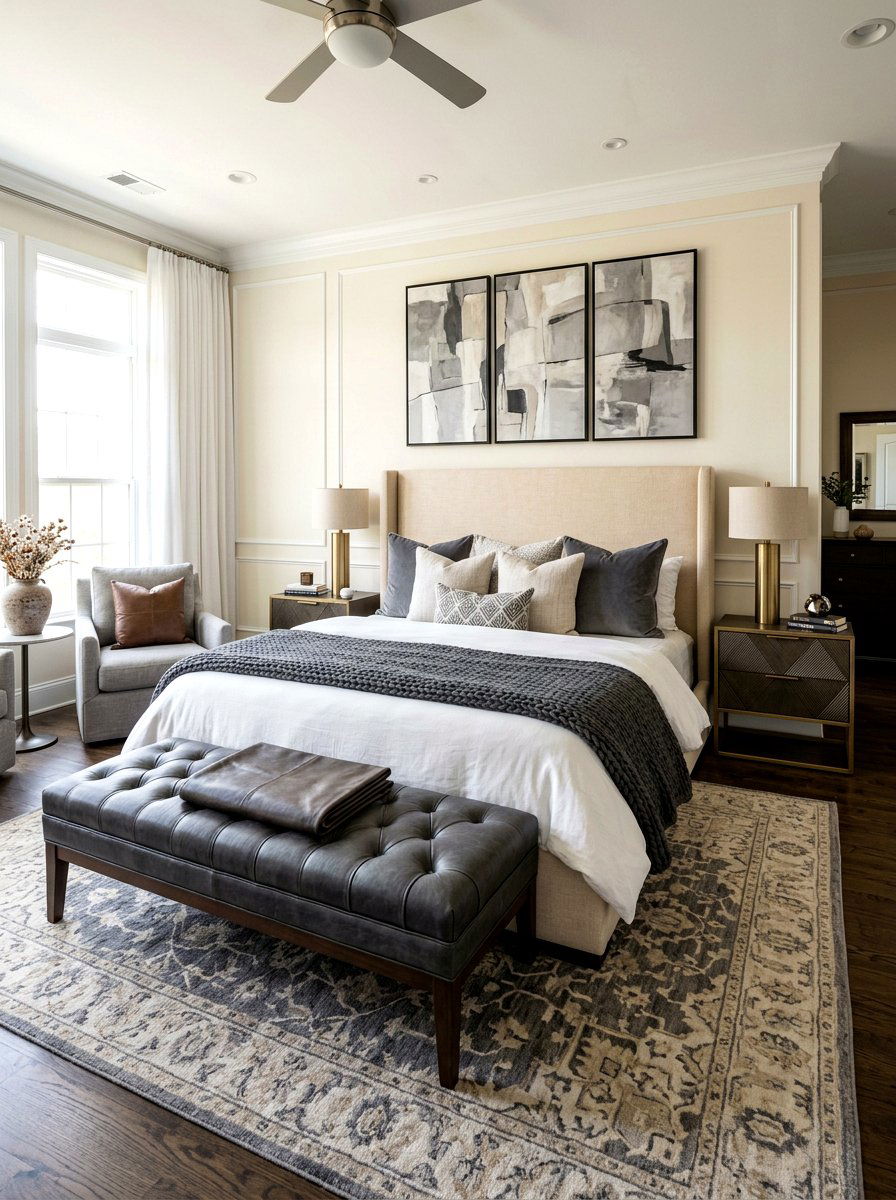 Transitional Master Bedroom - 30 quiet luxury master bedroom ideas