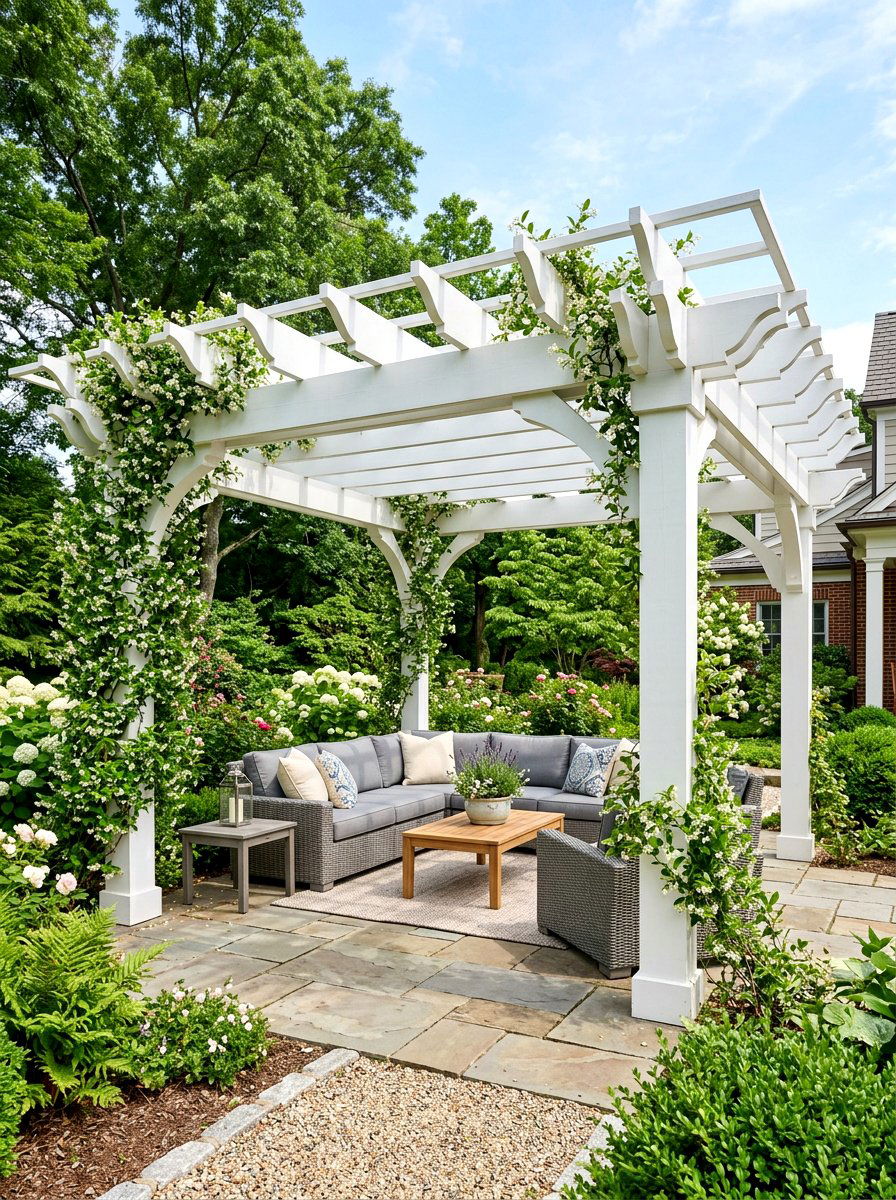 Transitional Pergola - 30 transitional patio ideas
