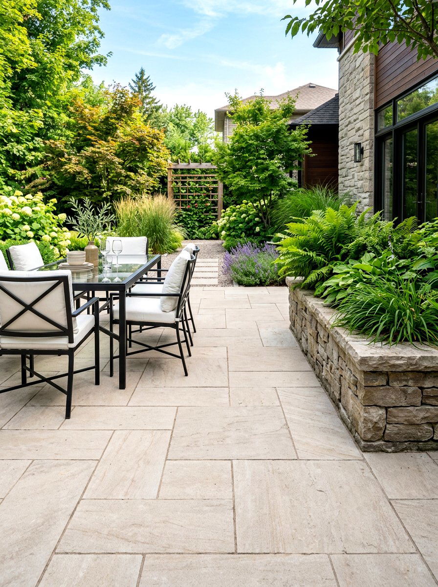 Transitional Stone Paver Patio - 30 transitional patio ideas
