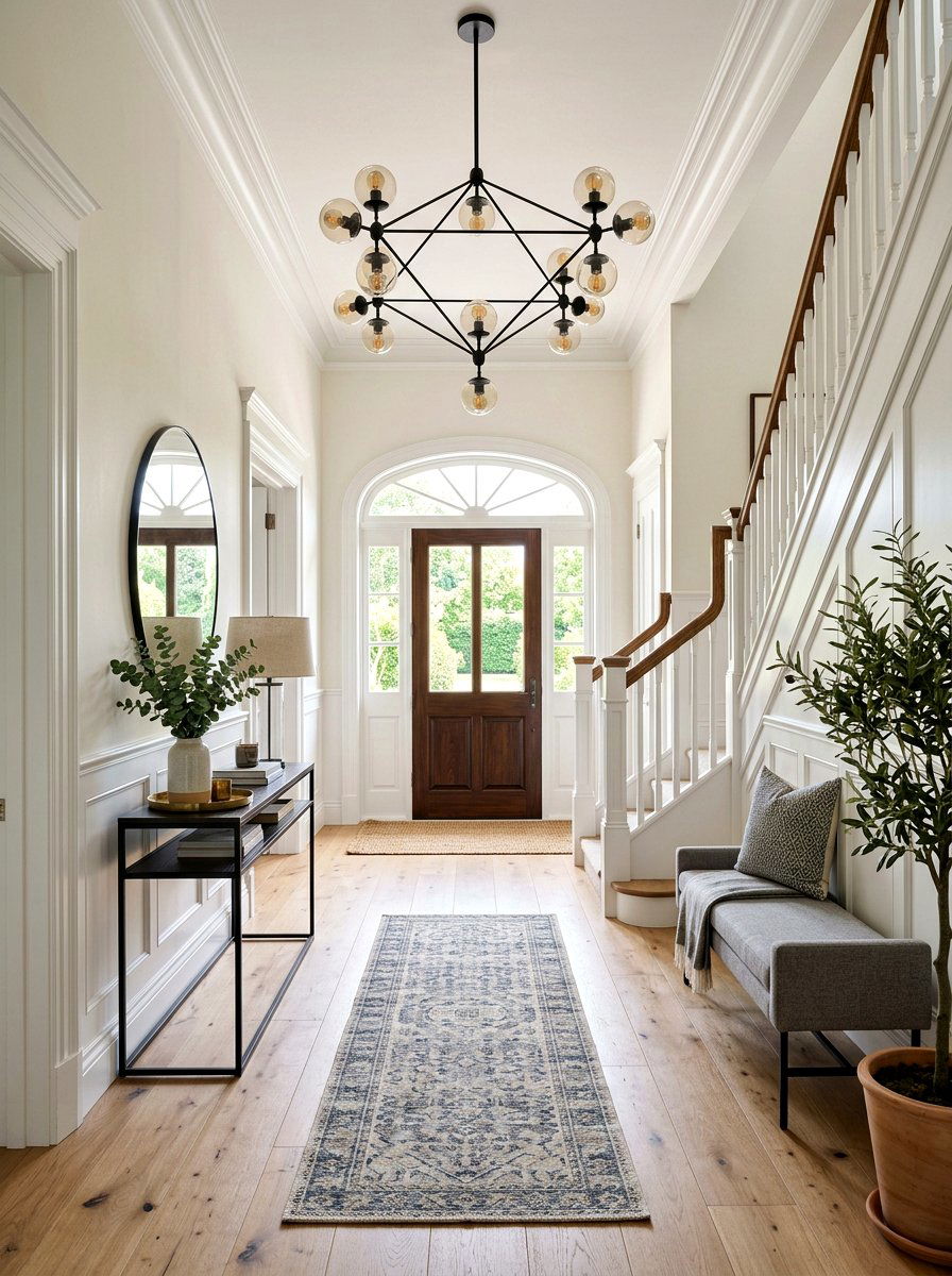 Transitional Style Entrance Hall - 30 double height foyer ideas