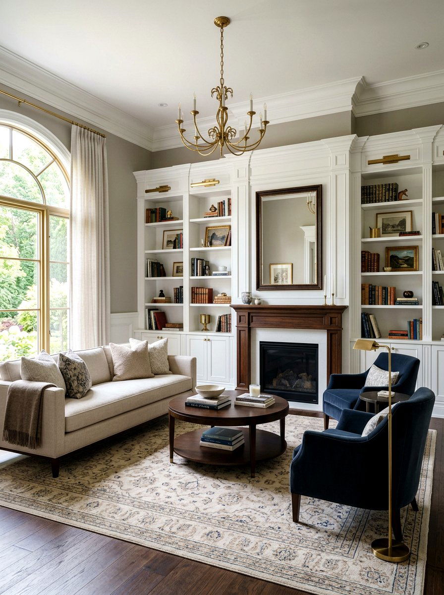 Transitional Style Reading Salon - 30 reading salon living room ideas