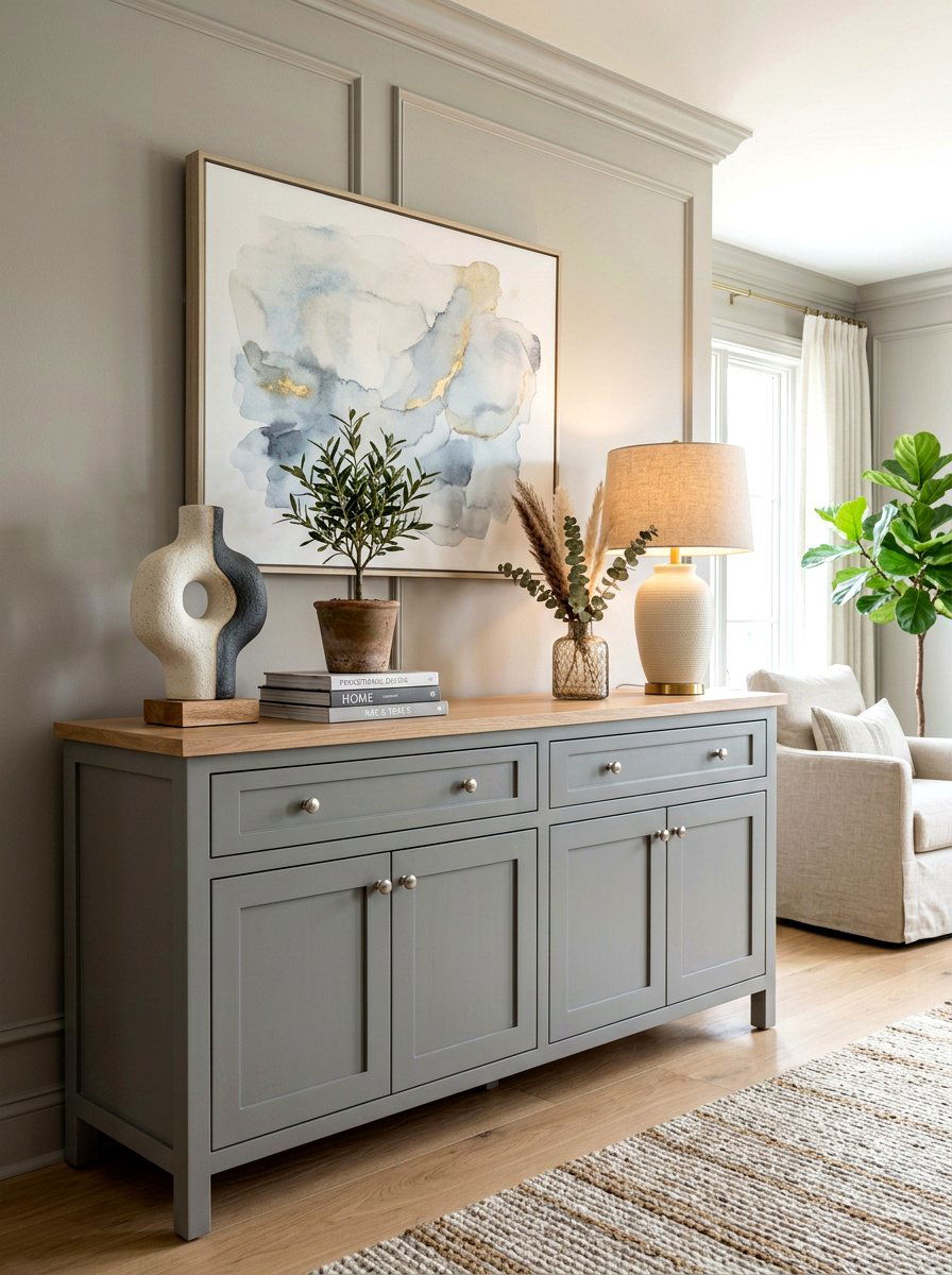 Transitional Style Sideboard - 30 buffet table decor ideas