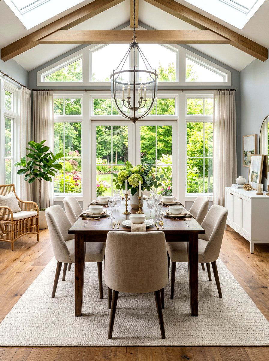 Transitional Sunroom Dining - 30 sunroom dining ideas