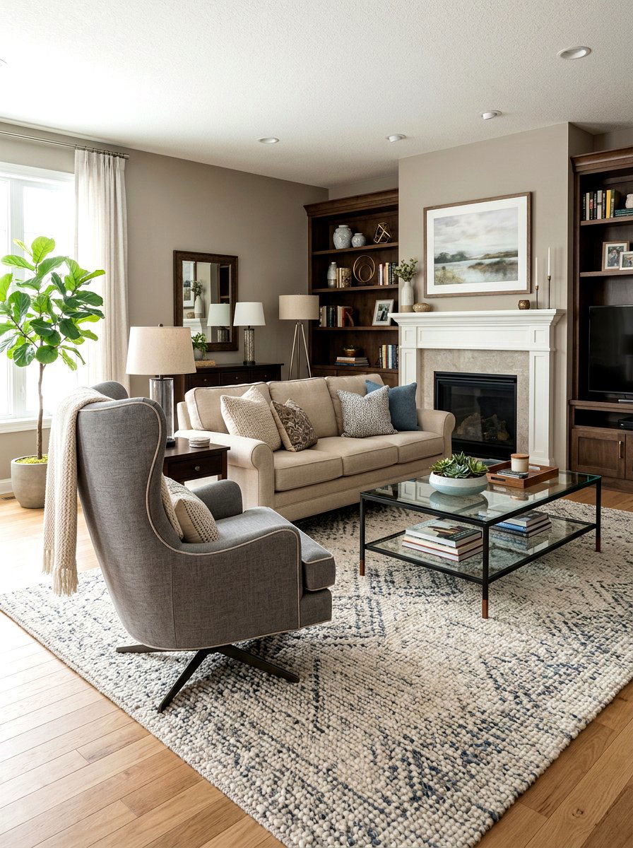 Transitional Swivel Chair Living Room - 30 swivel accent chair living room ideas