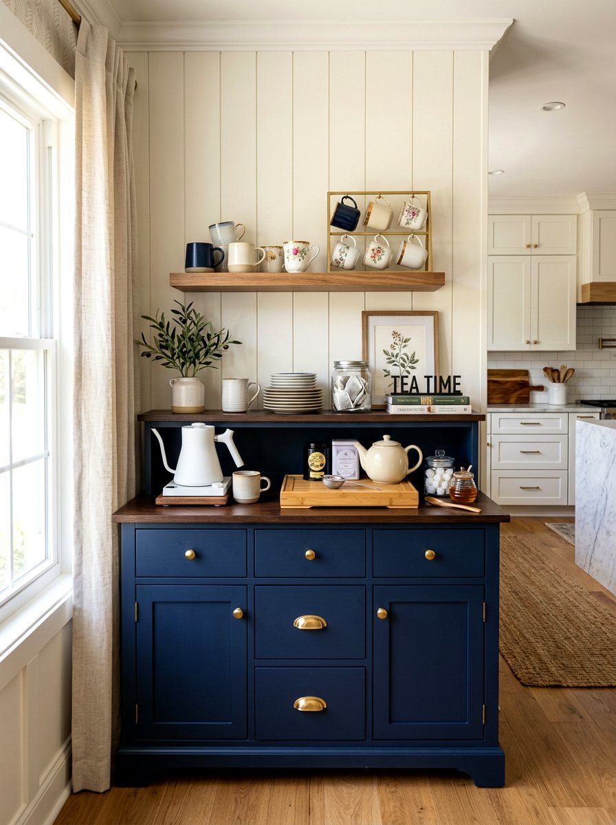 Transitional Tea Bar - 30 tea station ideas