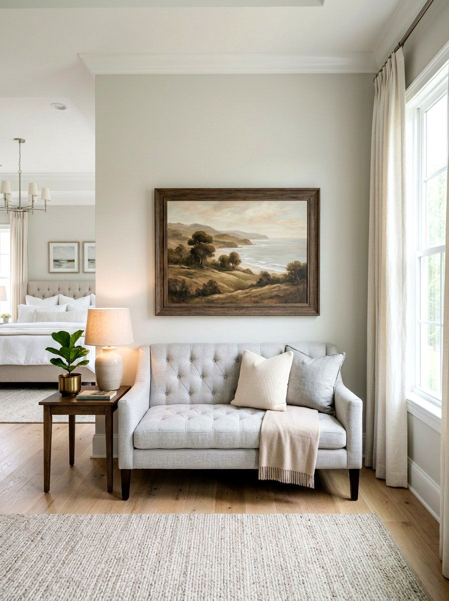 Transitional Upholstered Bench - 30 bedroom mini lounge ideas