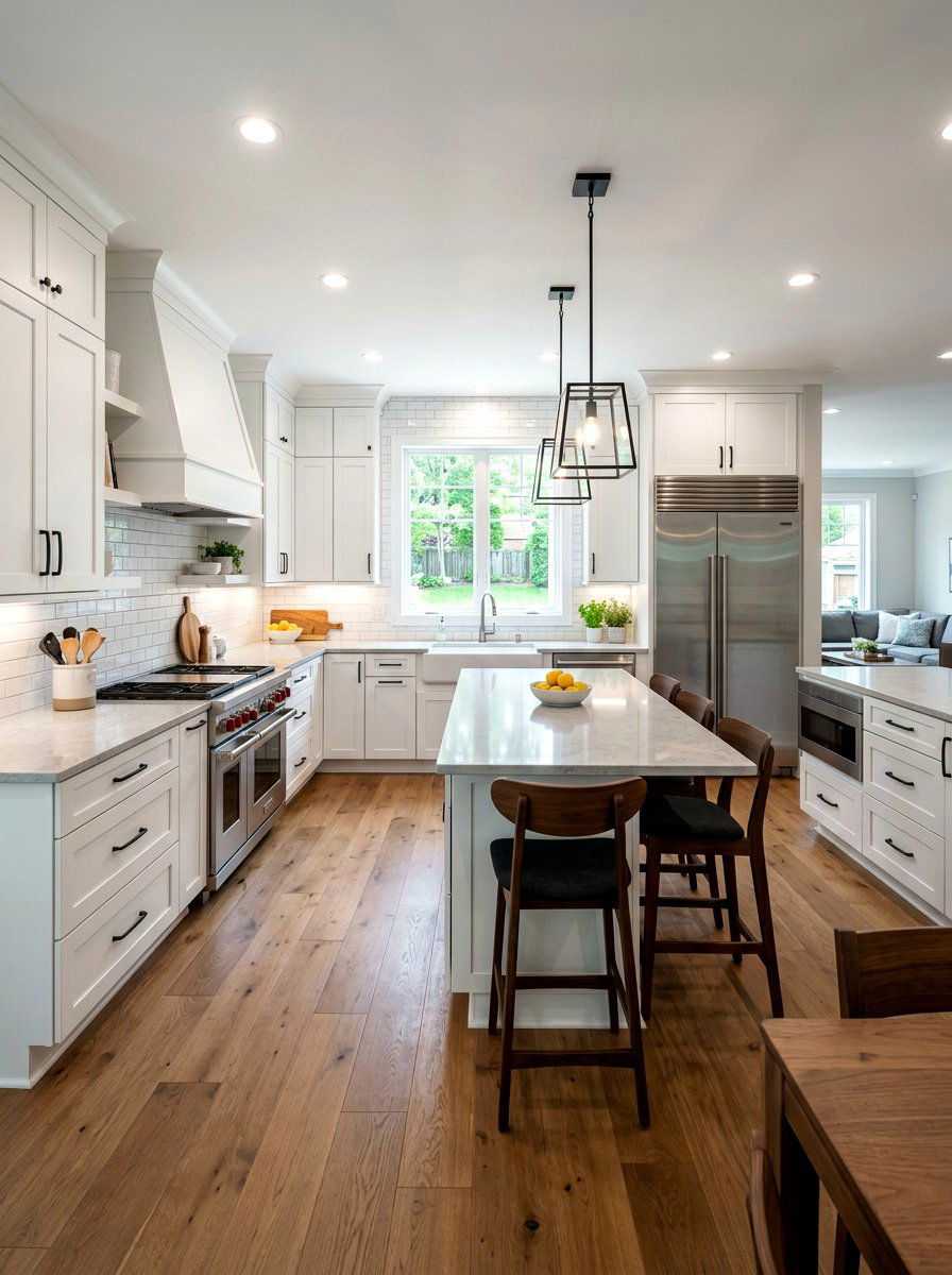 Transitional White Kitchen - 30 white kitchen ideas
