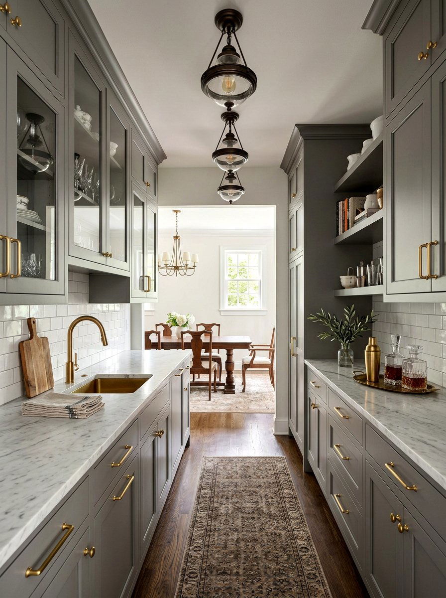 Transitional butler pantry - 30 butler pantry ideas