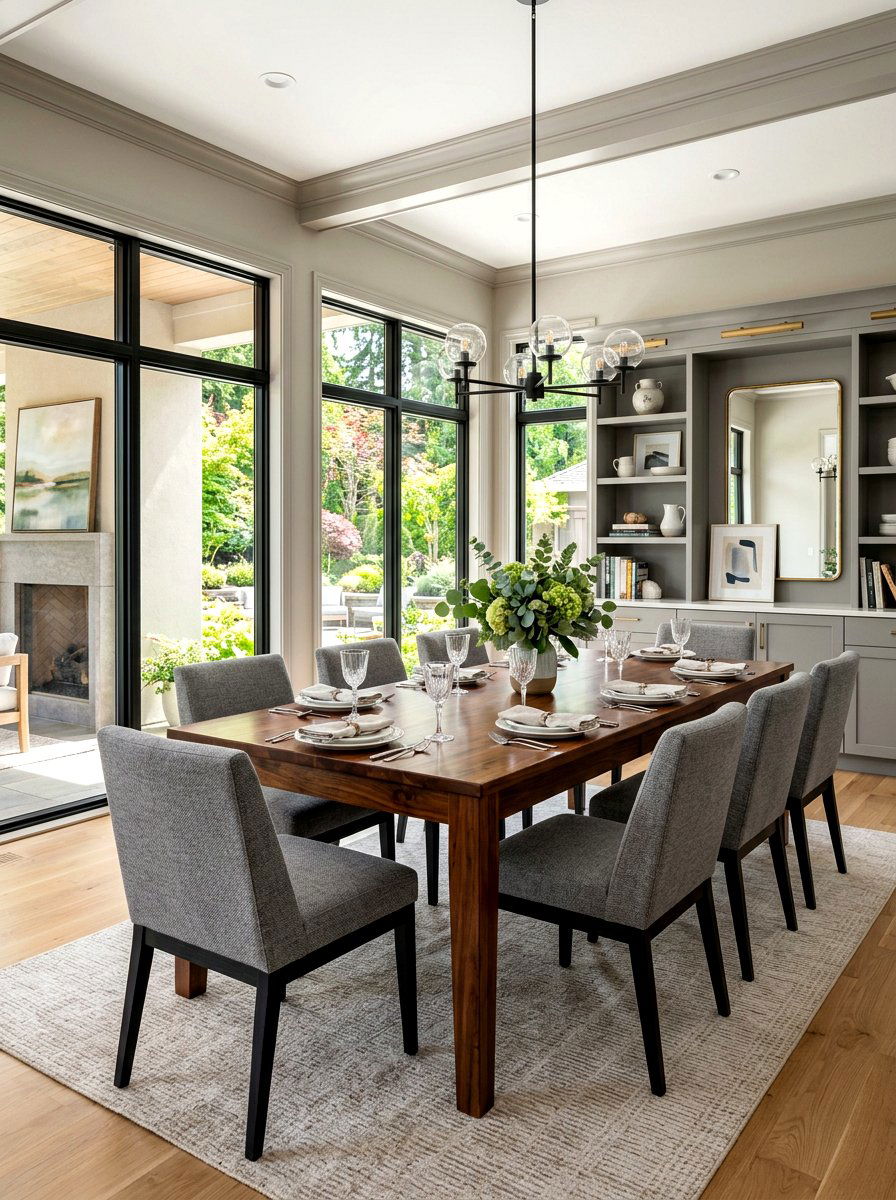 Transitional dining space - 30 bright breakfast room ideas