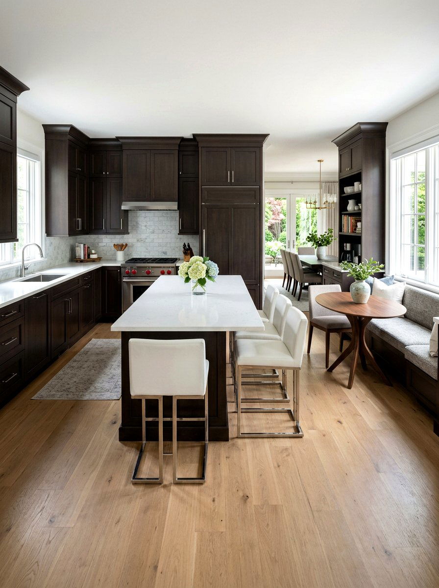 Transitional espresso kitchen with breakfast bar - 30 espresso kitchen ideas