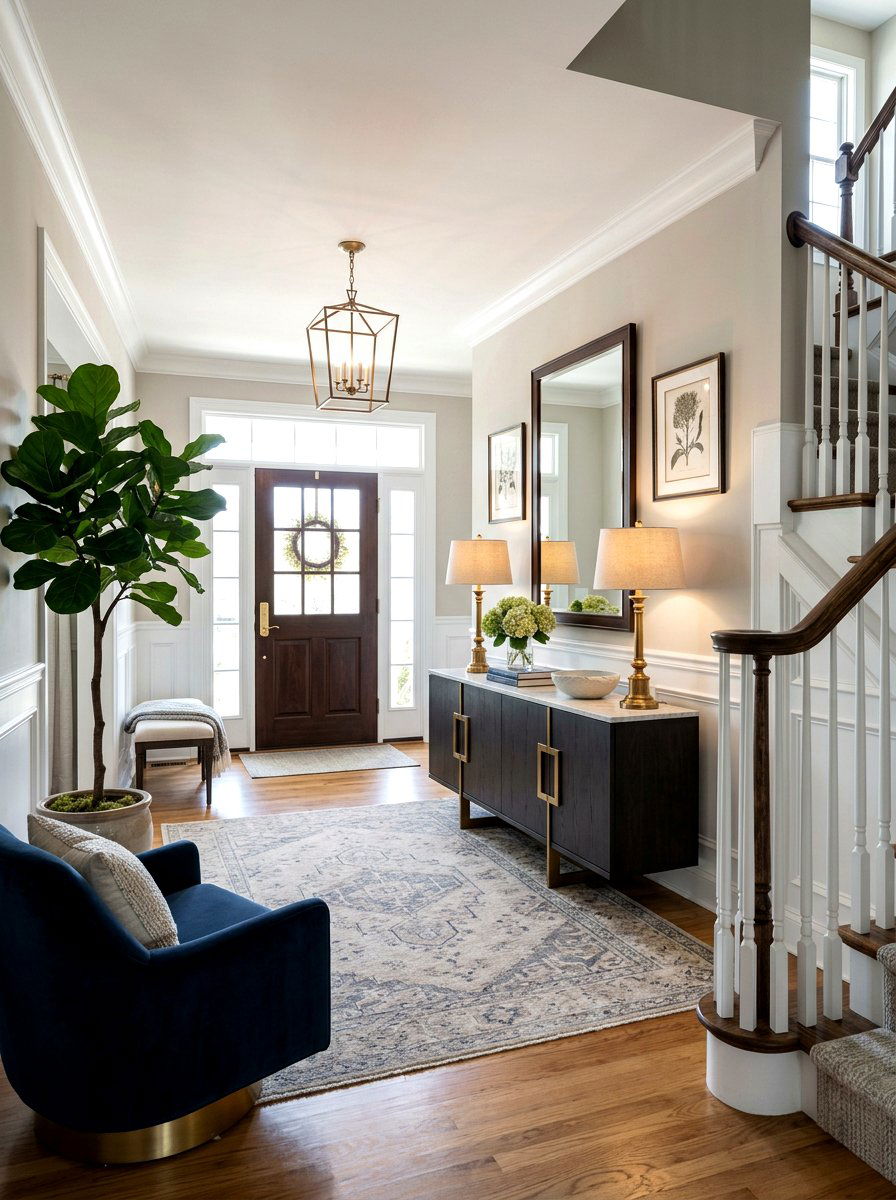 Transitional foyer space - 30 welcoming foyer ideas