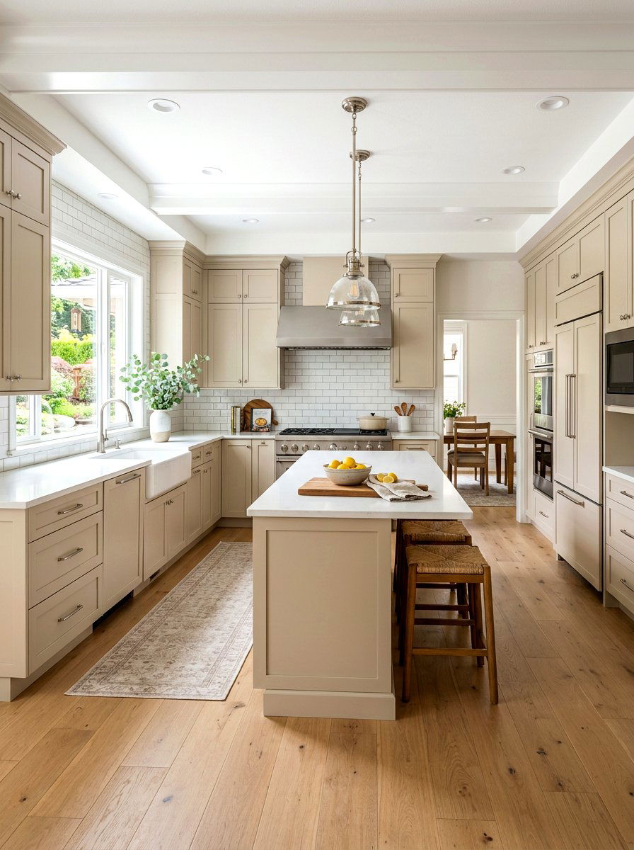 Transitional latte kitchen subway tile - 30 latte color kitchen ideas