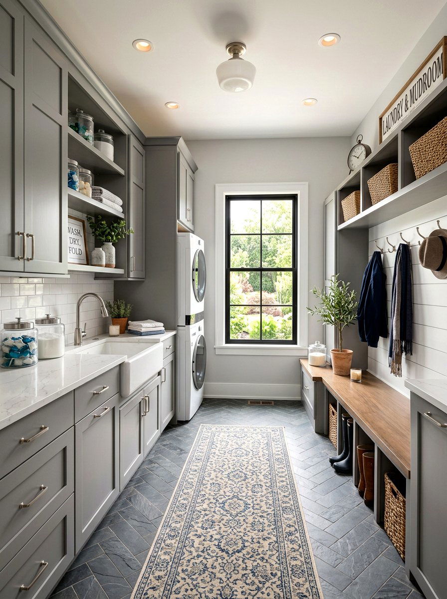 Transitional laundry mudroom - 30 laundry room mudroom combo ideas
