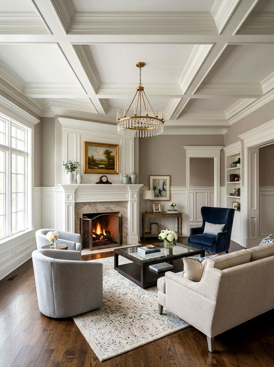 Transitional layered molding - 30 ceiling trim ideas
