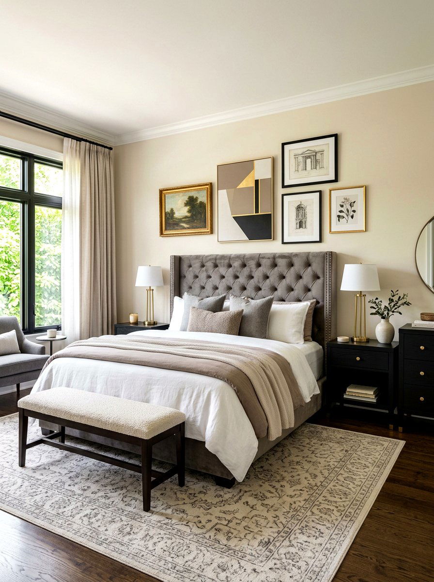 Transitional master bedroom - 30 luxury Pinterest bedroom ideas