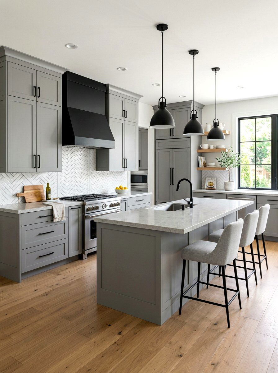 Transitional stone gray kitchen - 30 stone gray kitchen ideas